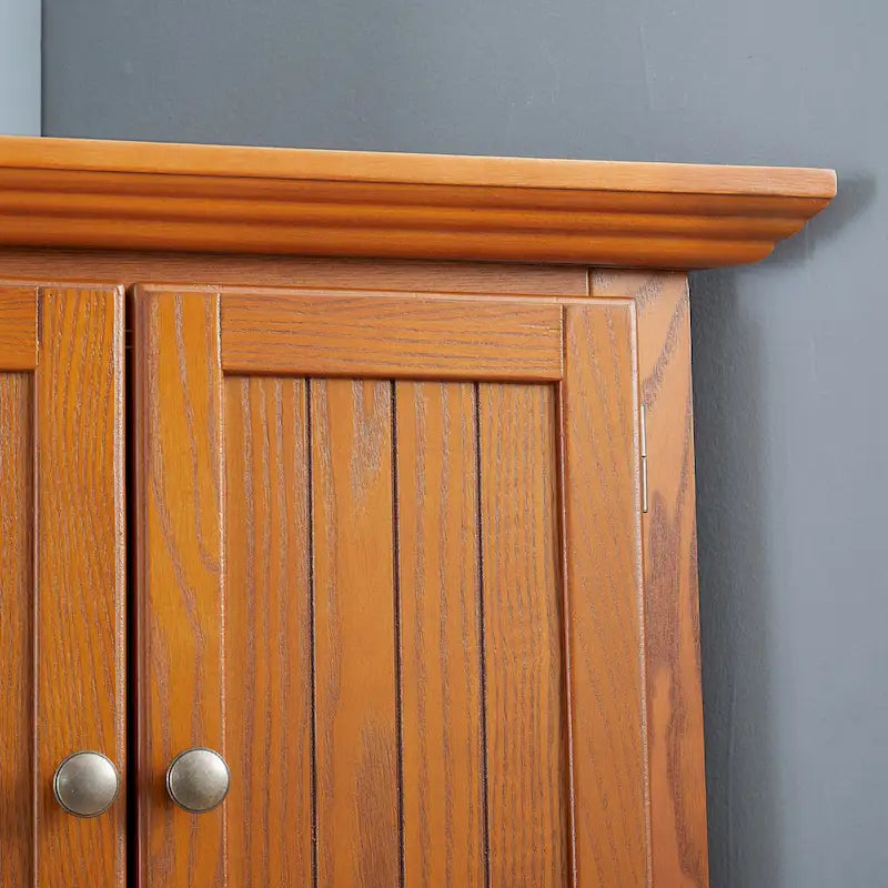 72" Tall Corner Kitchen Pantry Cabinet with 8 Doors & Adjustable Shelves