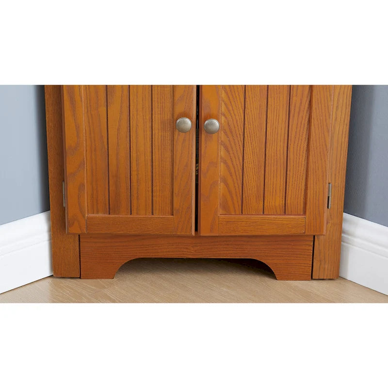 72" Tall Corner Kitchen Pantry Cabinet with 8 Doors & Adjustable Shelves