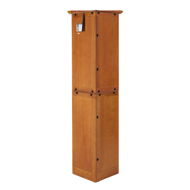 72" Tall Corner Kitchen Pantry Cabinet with 8 Doors & Adjustable Shelves