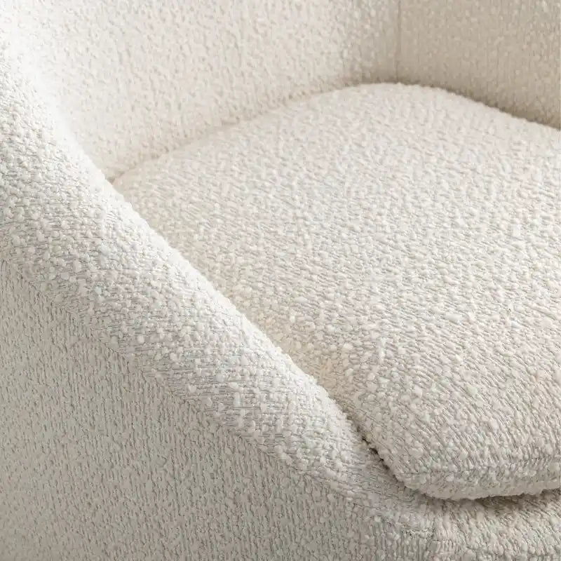 Barrel Swivel Chair with Round Metal Base — 360° Rotating Accent Chair
