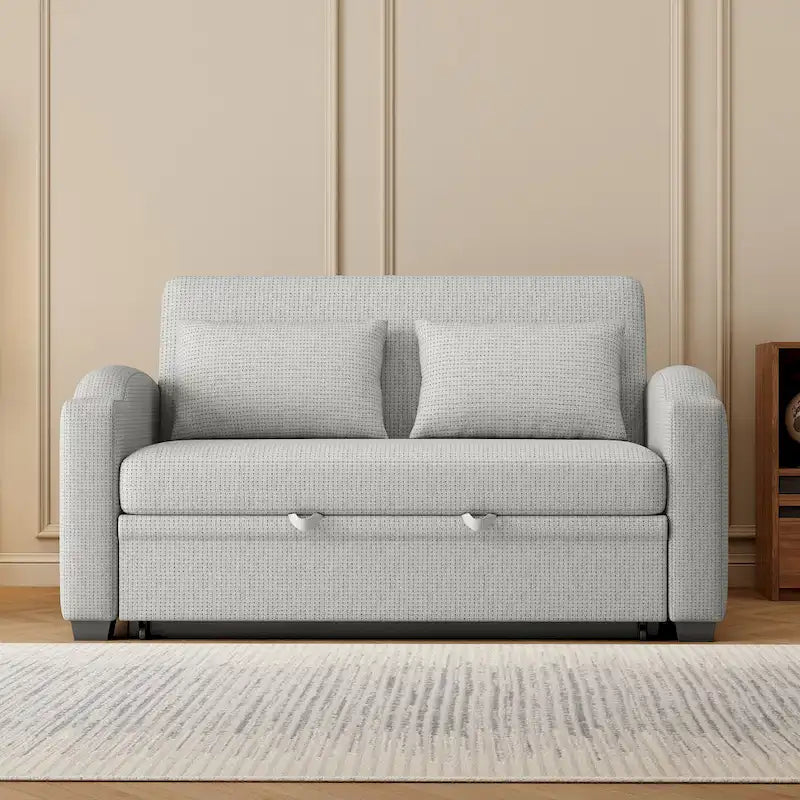 Convertible Loveseat Sofa Bed with USB Ports & Cup Holders