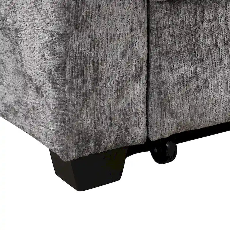 Convertible Loveseat Sofa Bed with USB Ports & Cup Holders