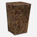 Emperador Marble Accent Table with Stainless Steel Legs