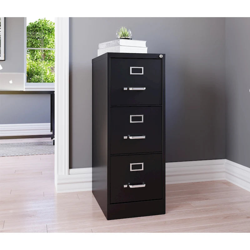 3-Drawer Deep Vertical File Cabinet for Letter-Width Files