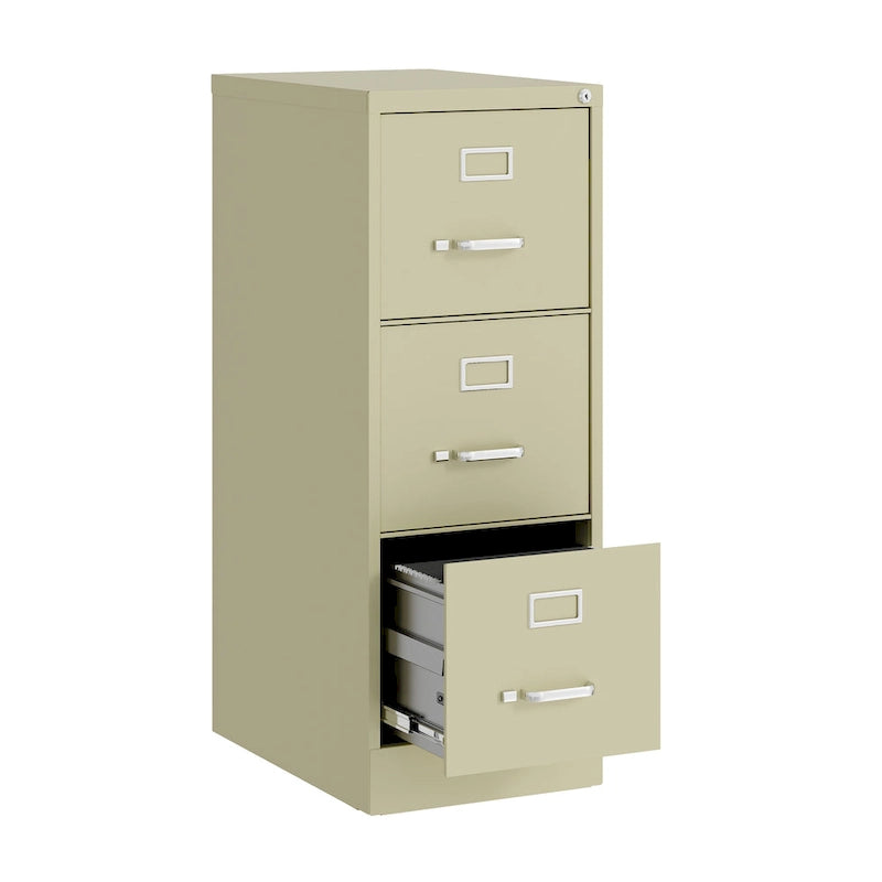 3-Drawer Deep Vertical File Cabinet for Letter-Width Files