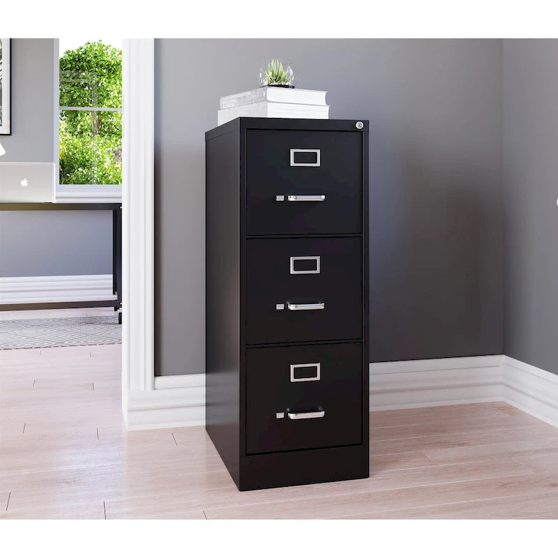 3-Drawer Deep Vertical File Cabinet for Letter-Width Files