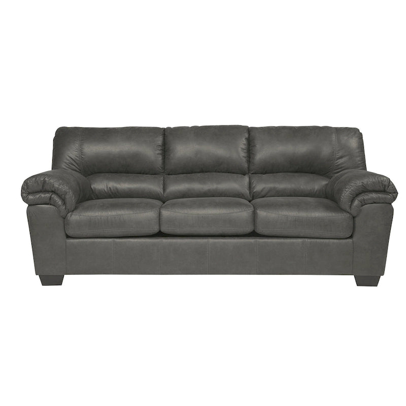 Multi-Tonal Upholstered Sofa with Plush Cushions