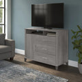 Tall TV Stand with Storage Cabinet, 3 Drawers & Open Shelves