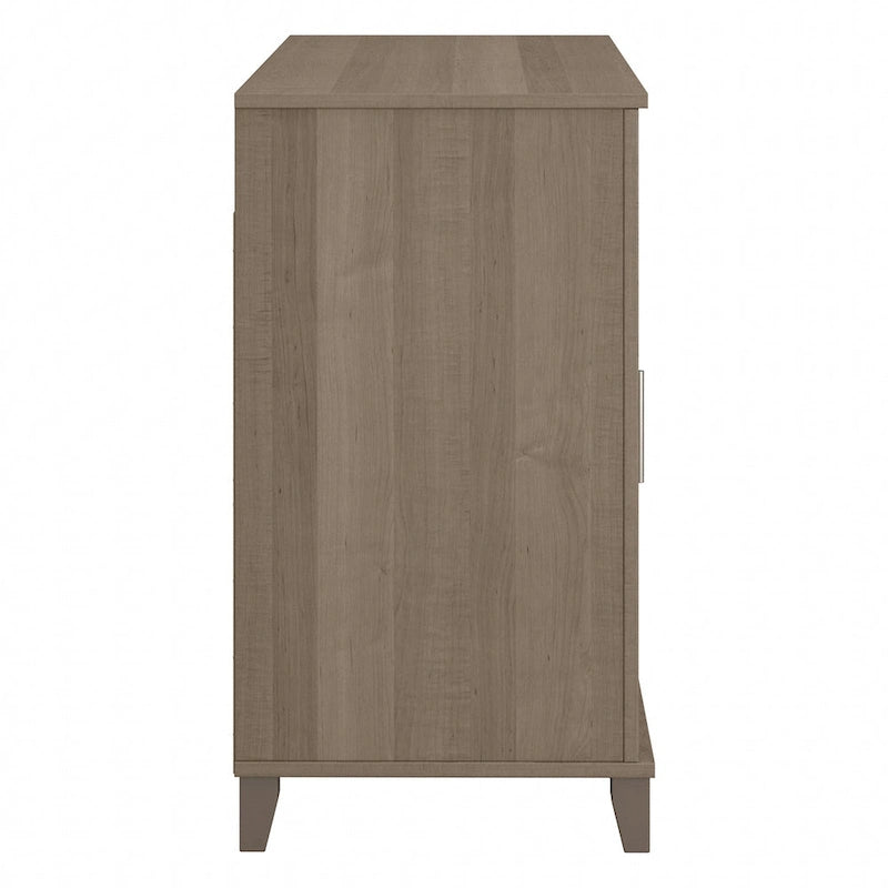 Tall TV Stand with Storage Cabinet, 3 Drawers & Open Shelves