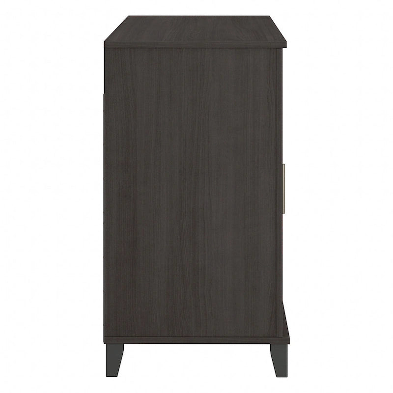 Tall TV Stand with Storage Cabinet, 3 Drawers & Open Shelves