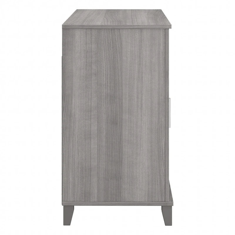 Tall TV Stand with Storage Cabinet, 3 Drawers & Open Shelves