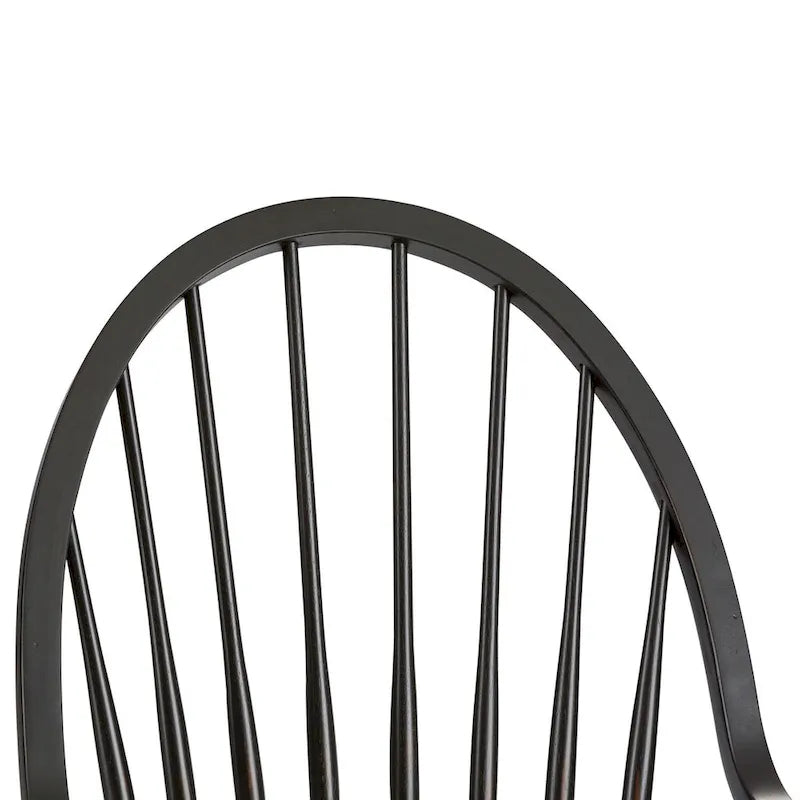 Arm Chair in Rustic Black — Solid Wood Dining Chair
