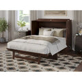Full Size Murphy Bed Chest with Mattress, Storage Drawer & USB Charging