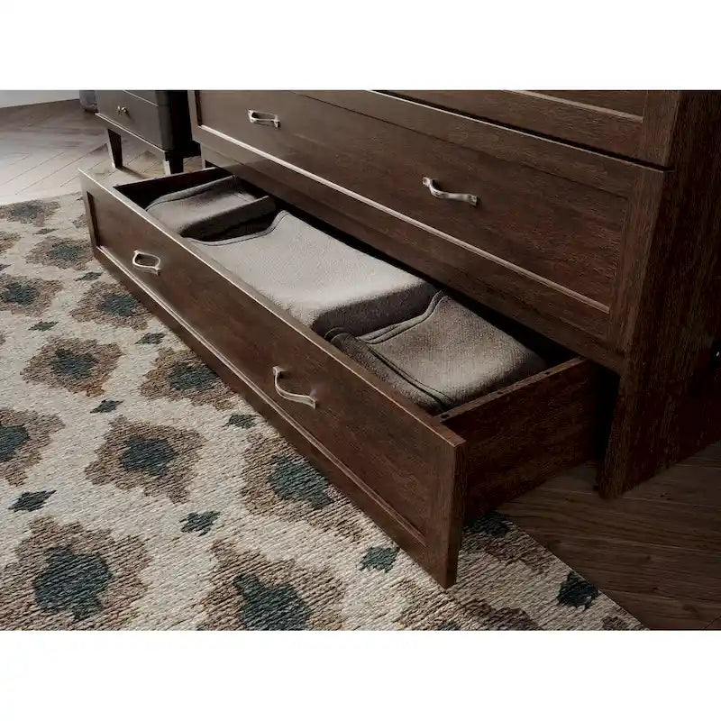Full Size Murphy Bed Chest with Mattress, Storage Drawer & USB Charging