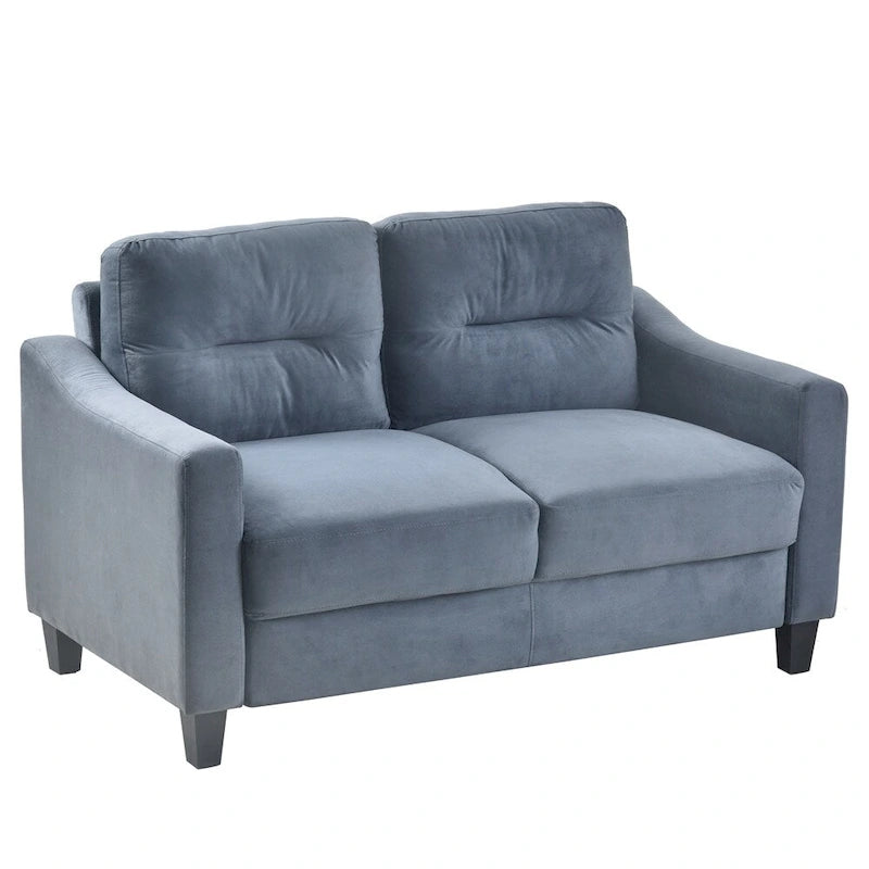 Fabric Upholstered Sofa with Solid Wood Frame & Legs — 2 Sizes