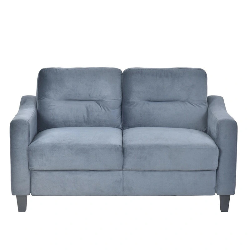 Fabric Upholstered Sofa with Solid Wood Frame & Legs — 2 Sizes