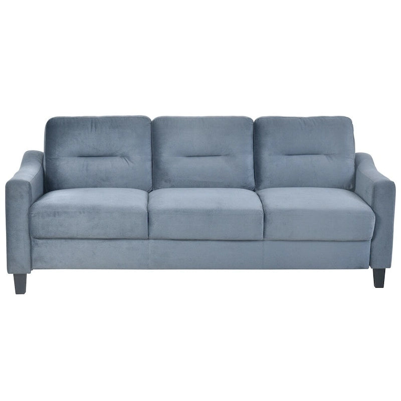 Fabric Upholstered Sofa with Solid Wood Frame & Legs — 2 Sizes