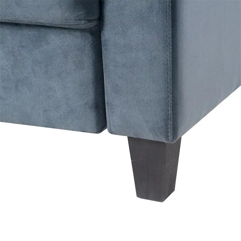 Fabric Upholstered Sofa with Solid Wood Frame & Legs — 2 Sizes