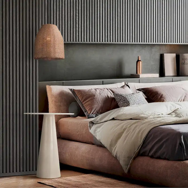 Conical Aluminum Side Table — Minimalist End Table & Nightstand