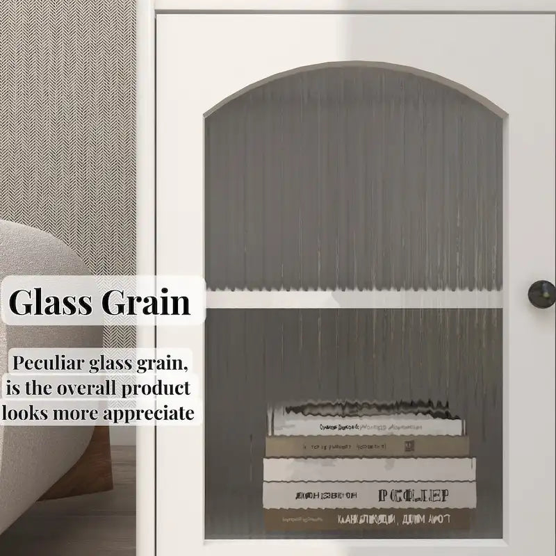 Bar Cabinet with Removable Wine Rack, Glass Door & Wine Glass Holders