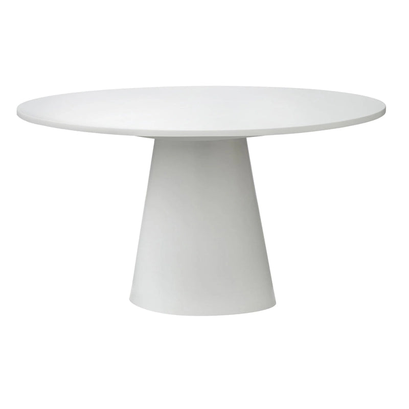 59-Inch Round Dining Table with Solid Wood Pedestal Base