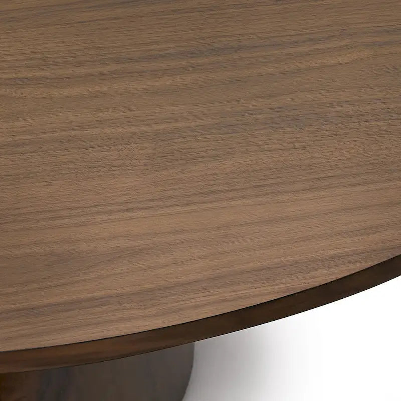 59-Inch Round Dining Table with Solid Wood Pedestal Base