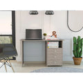 47" Modern Writing & Computer Desk with 3 Drawers & Open Shelf