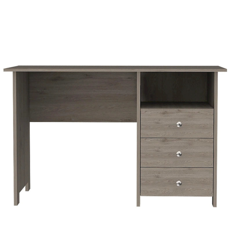 47" Modern Writing & Computer Desk with 3 Drawers & Open Shelf