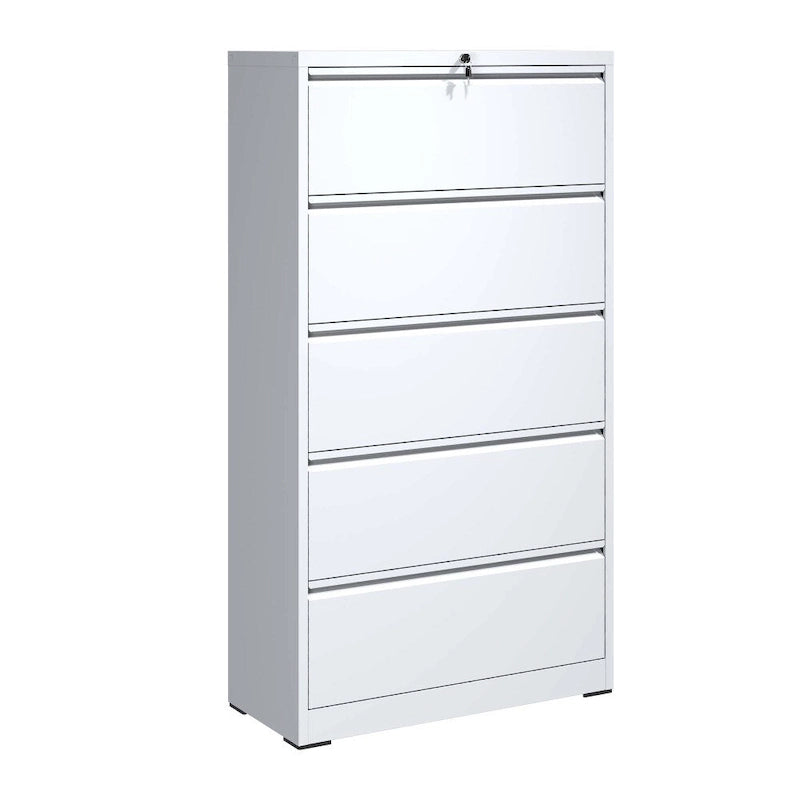 5-Drawer Steel Lateral File Cabinet with Lock