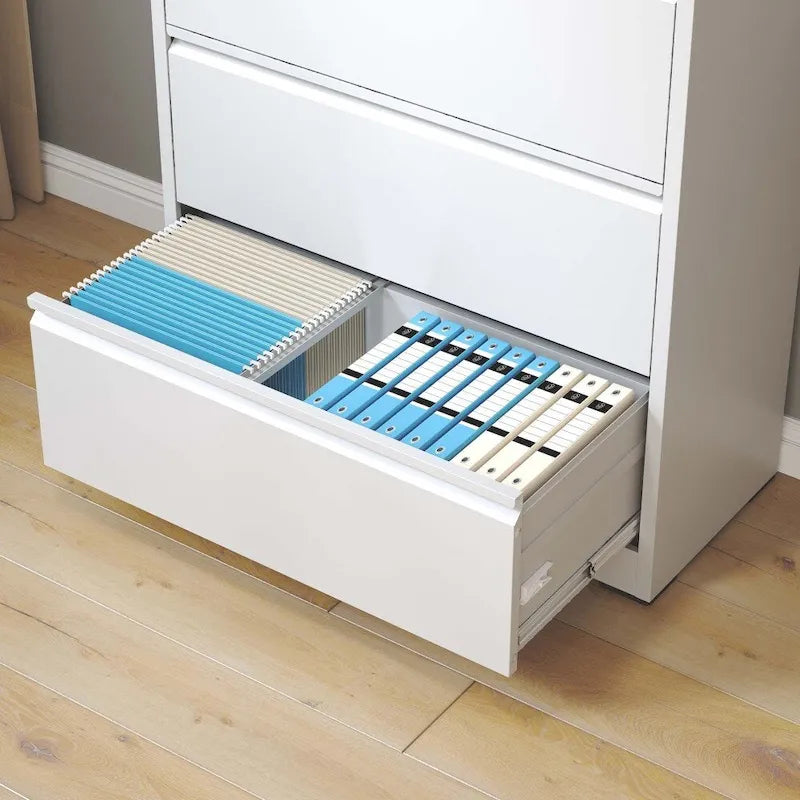 5-Drawer Steel Lateral File Cabinet with Lock