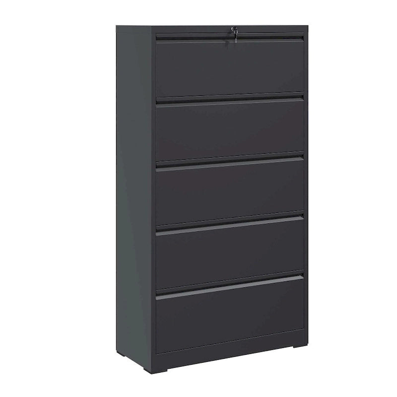 5-Drawer Steel Lateral File Cabinet with Lock