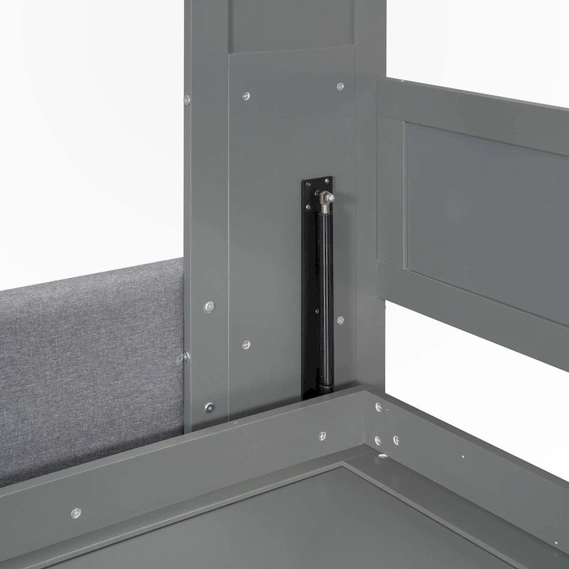 Queen Size Wall Murphy Bed with Sofa & Hidden Storage